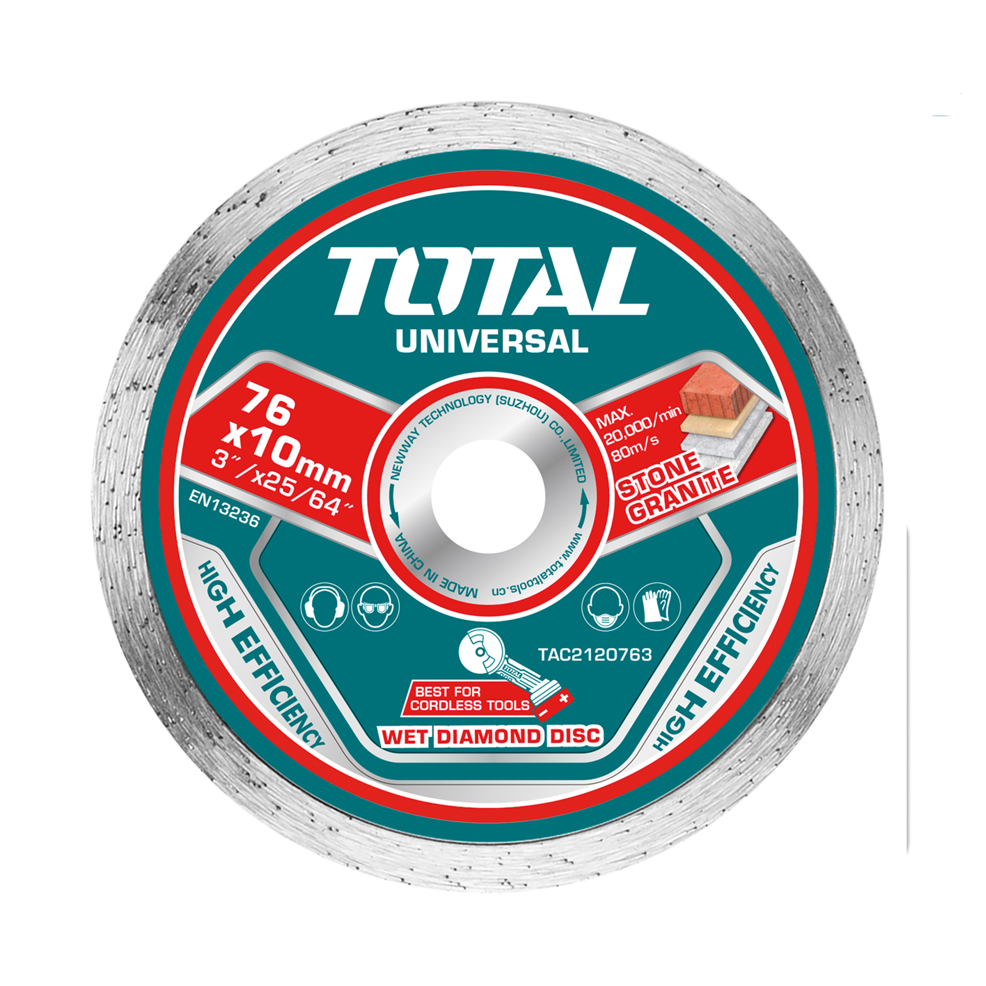 Disco diamantado para tijolos e betão TAC2120763 | 76 mm