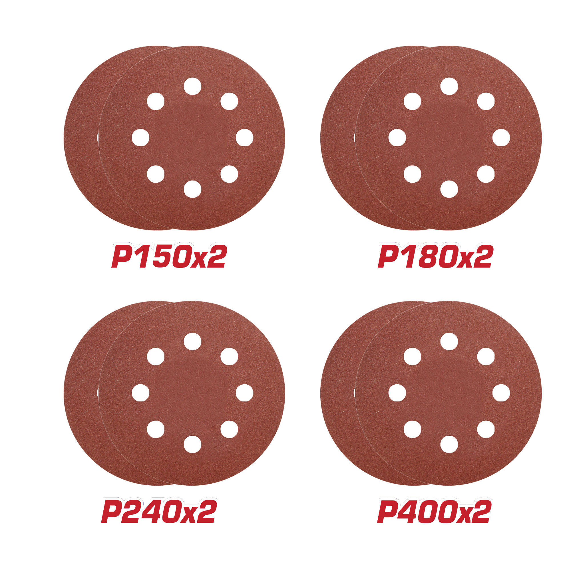 Jogo de discos abrasivos velcro TDWS7501-73 | Ø180 mm