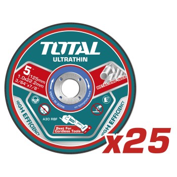 Caixa de 25 discos de corte TAC21012525 | Ø125 mm