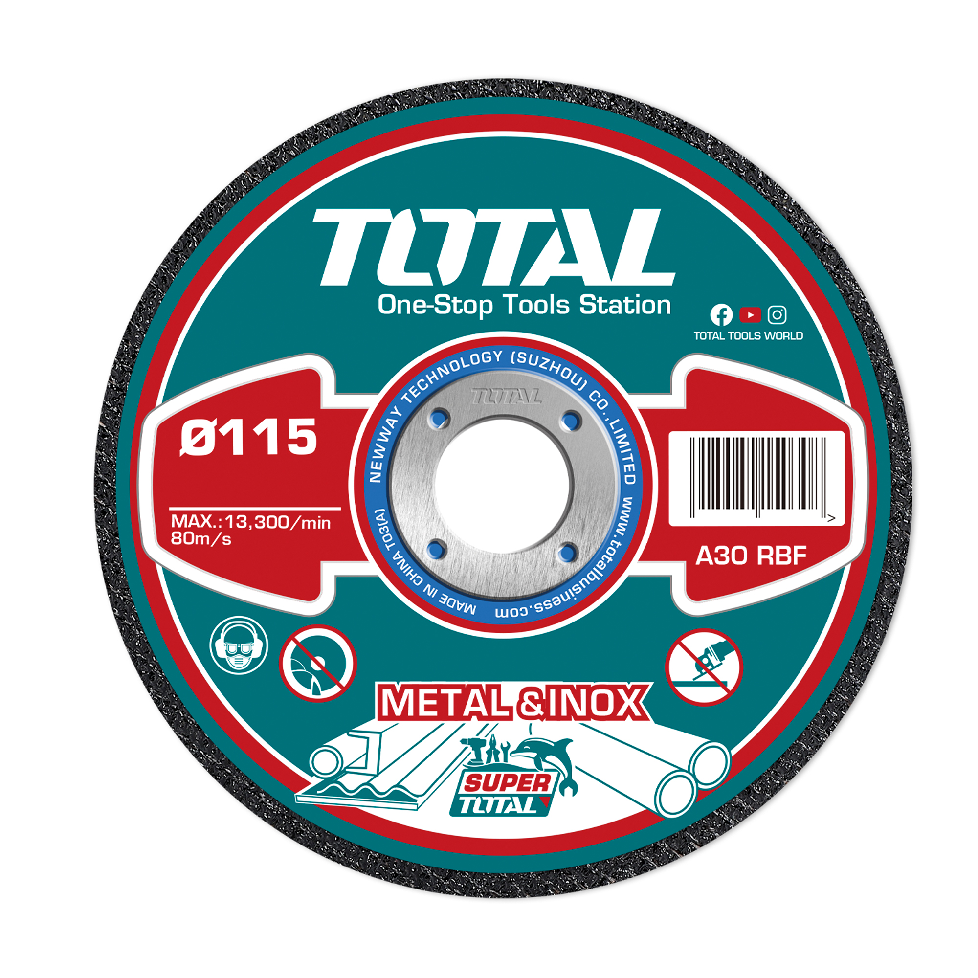 Caixa de 50 discos de corte TAC20111550 | Ø115 mm
