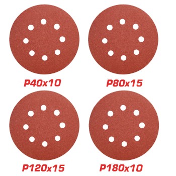 Jogo de folhas abrasivas redondas TAC7312511 | Ø125 mm