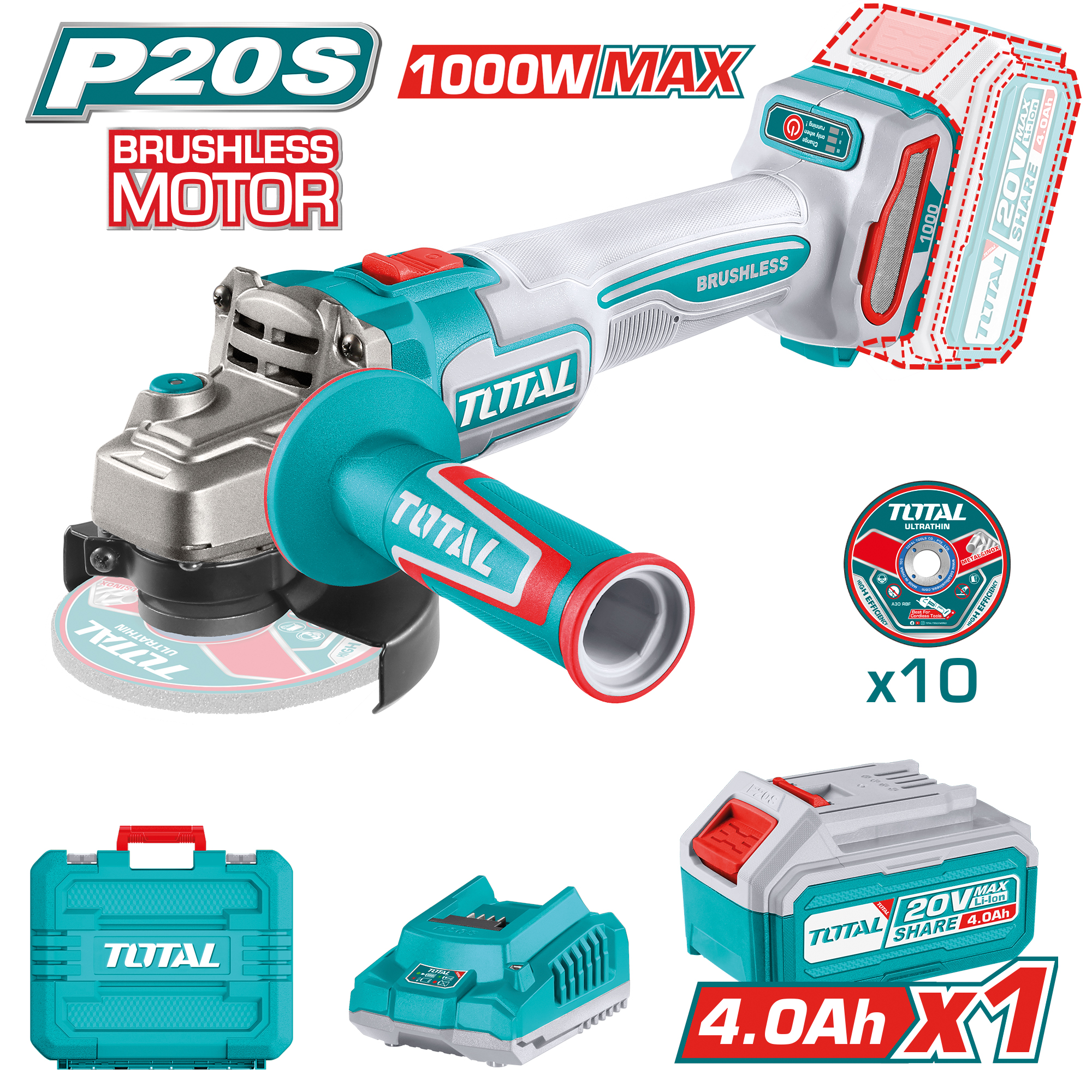 Rebarbadora brushless a bateria TAGLI271531E | 20 V