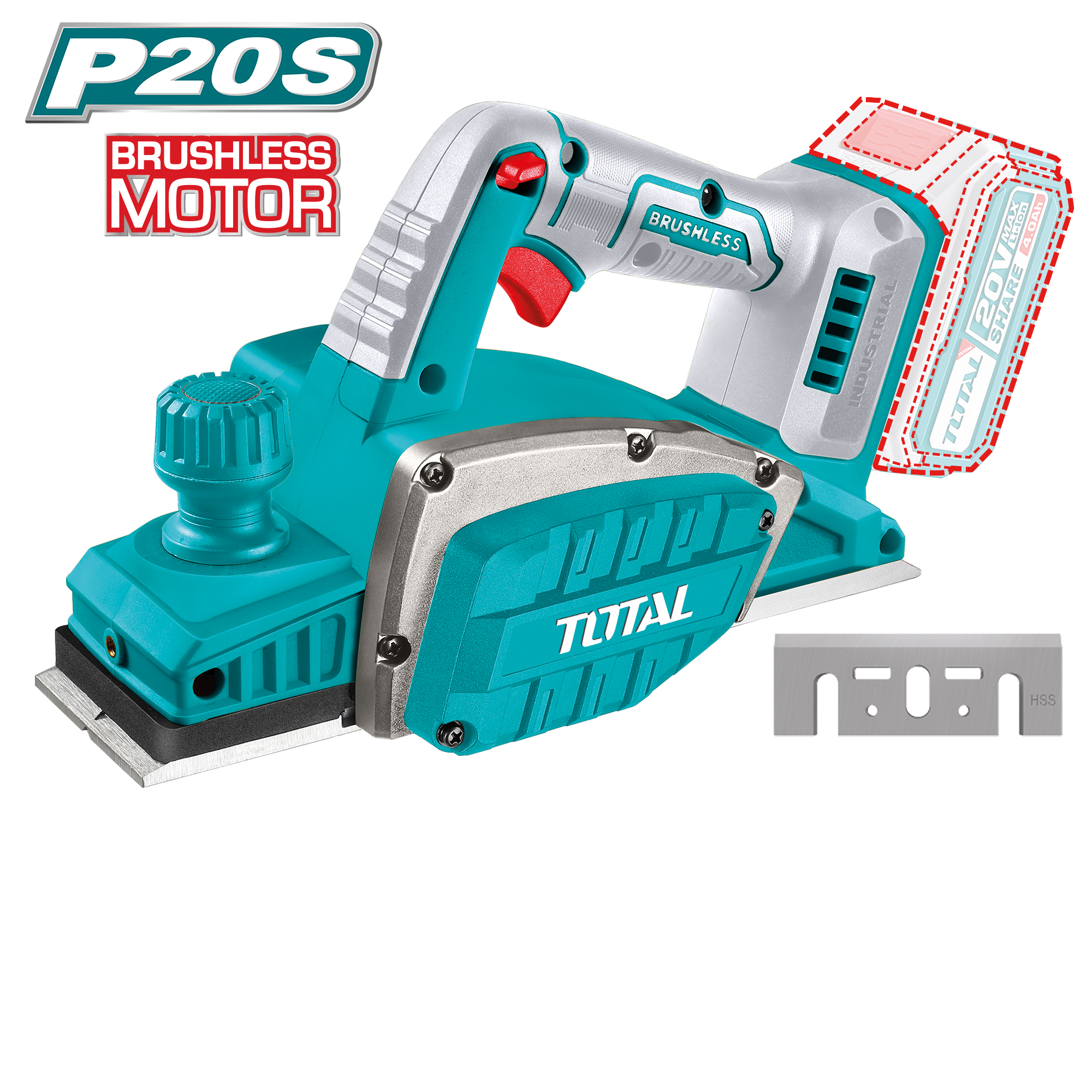 Plaina a bateria TRLI20401 | 20 V