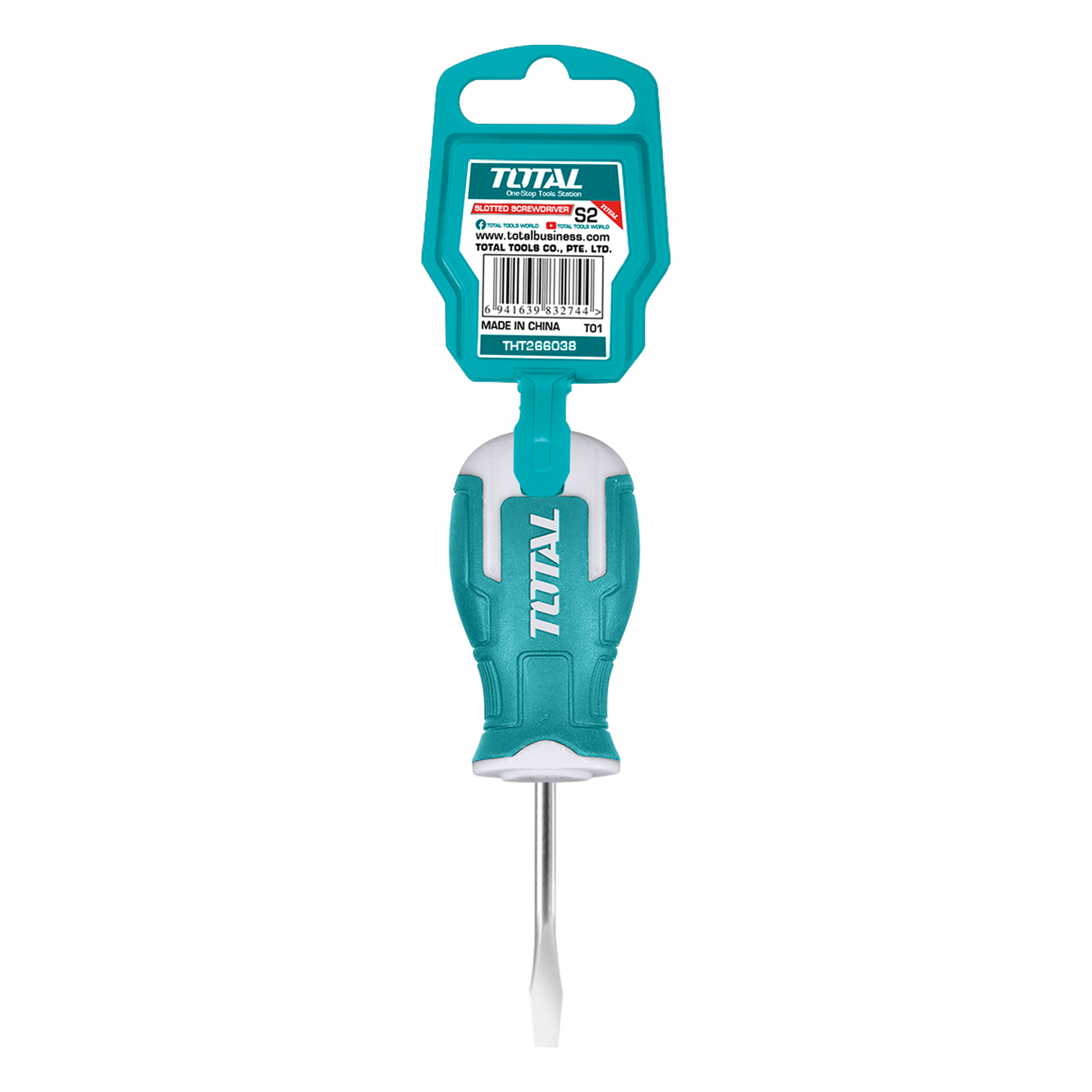 Chave de fenda de lâmina plana THT266038 | SL6,5 x 38 mm | Aço