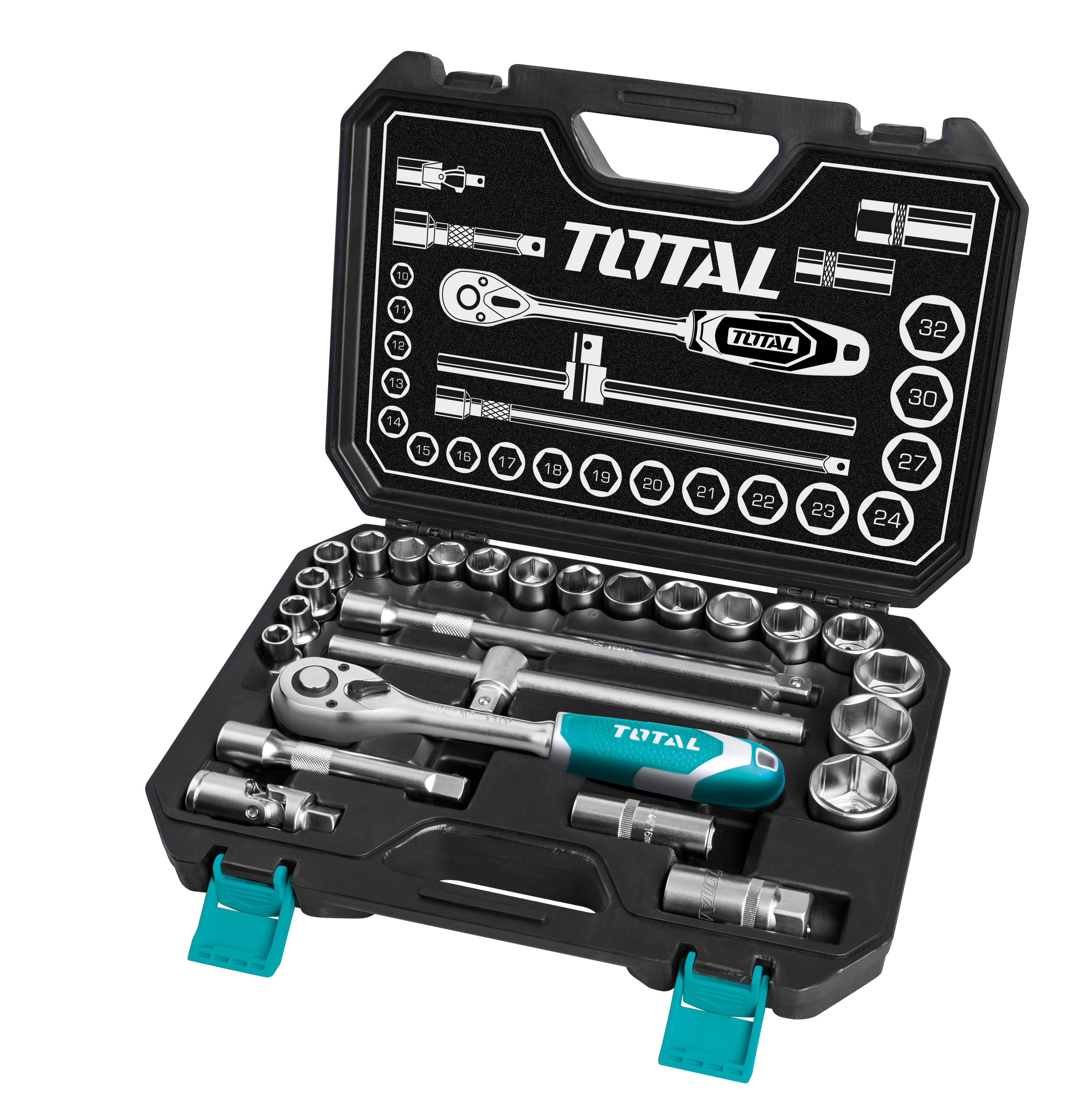 Maleta de tomadas THT121251 | 25 Peças