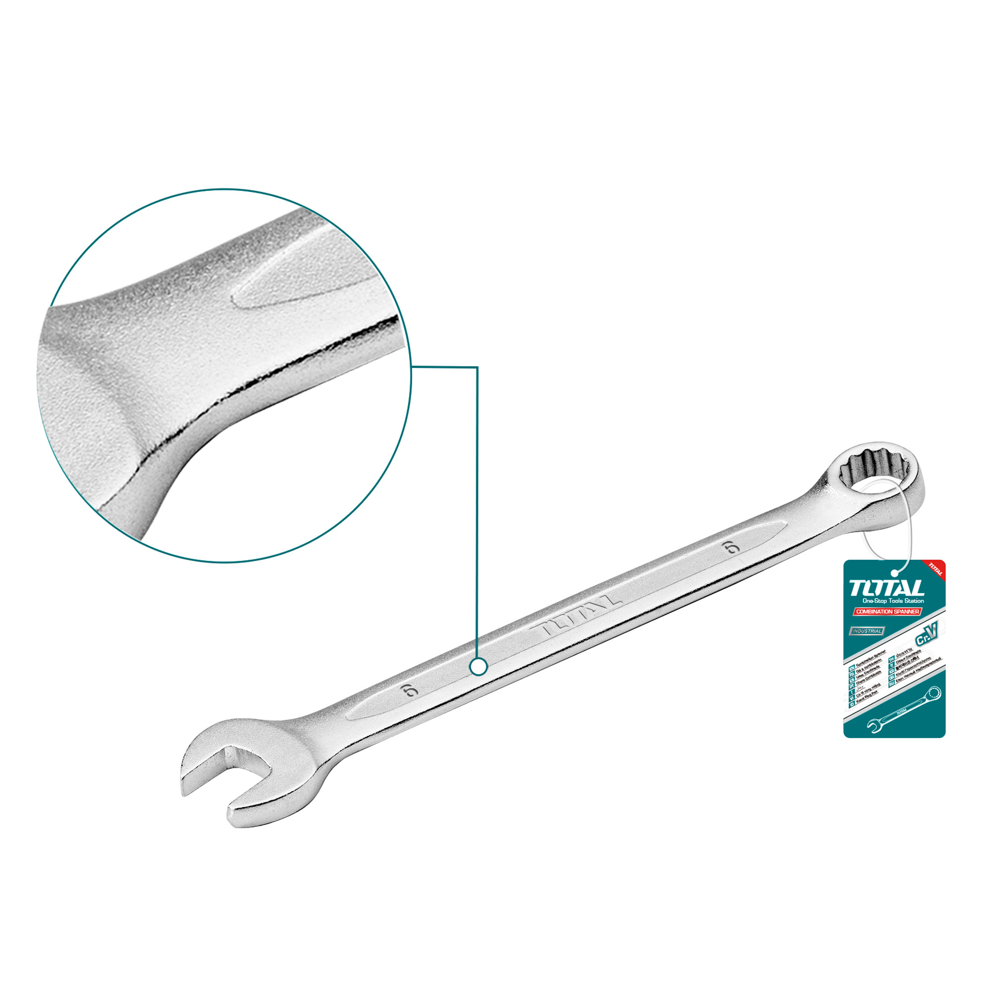 Combination wrench TCSPA | 24 x 287 mm | Chrome-vanadium (Cr-V)