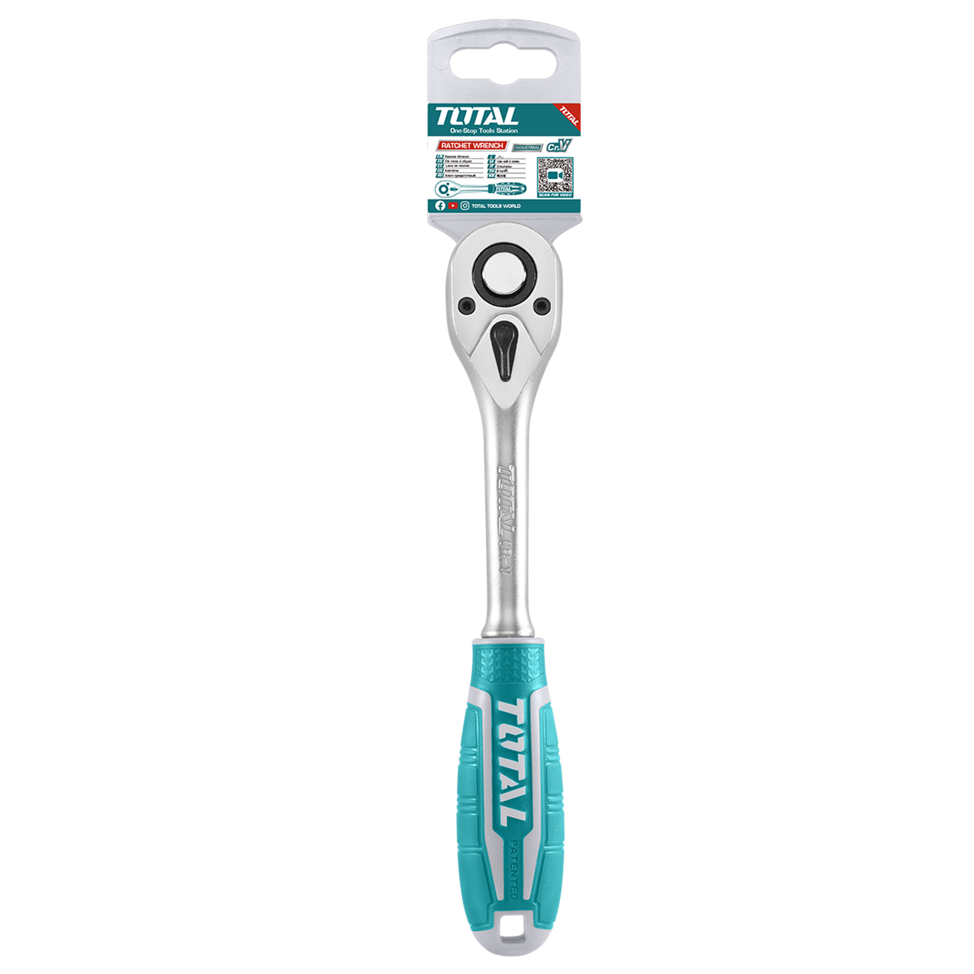 Reversible ratchet wrench THT106 | 158 mm / 1/4'' drive | Chrome-vanadium (Cr