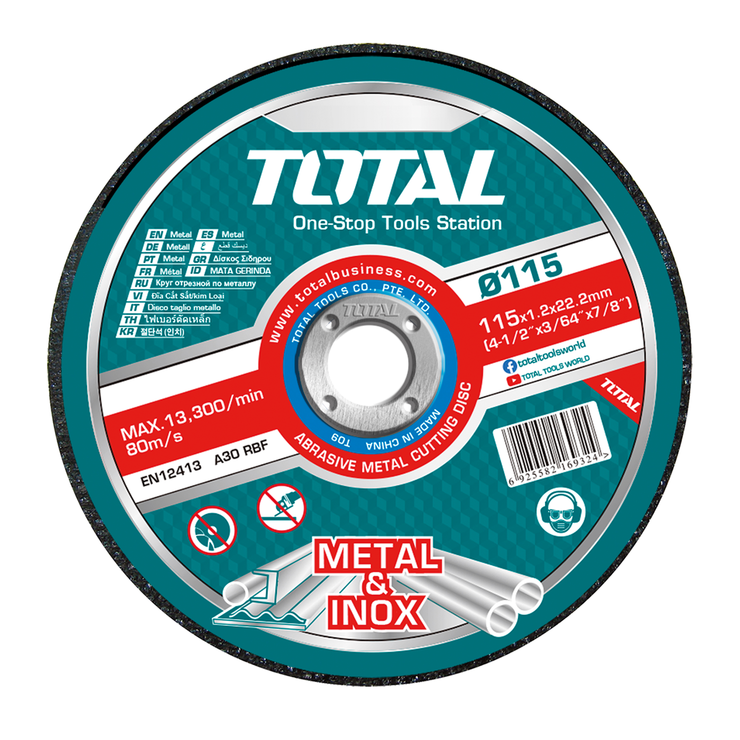 Caixa de 50 discos de corte TAC22111550 | Ø115 mm