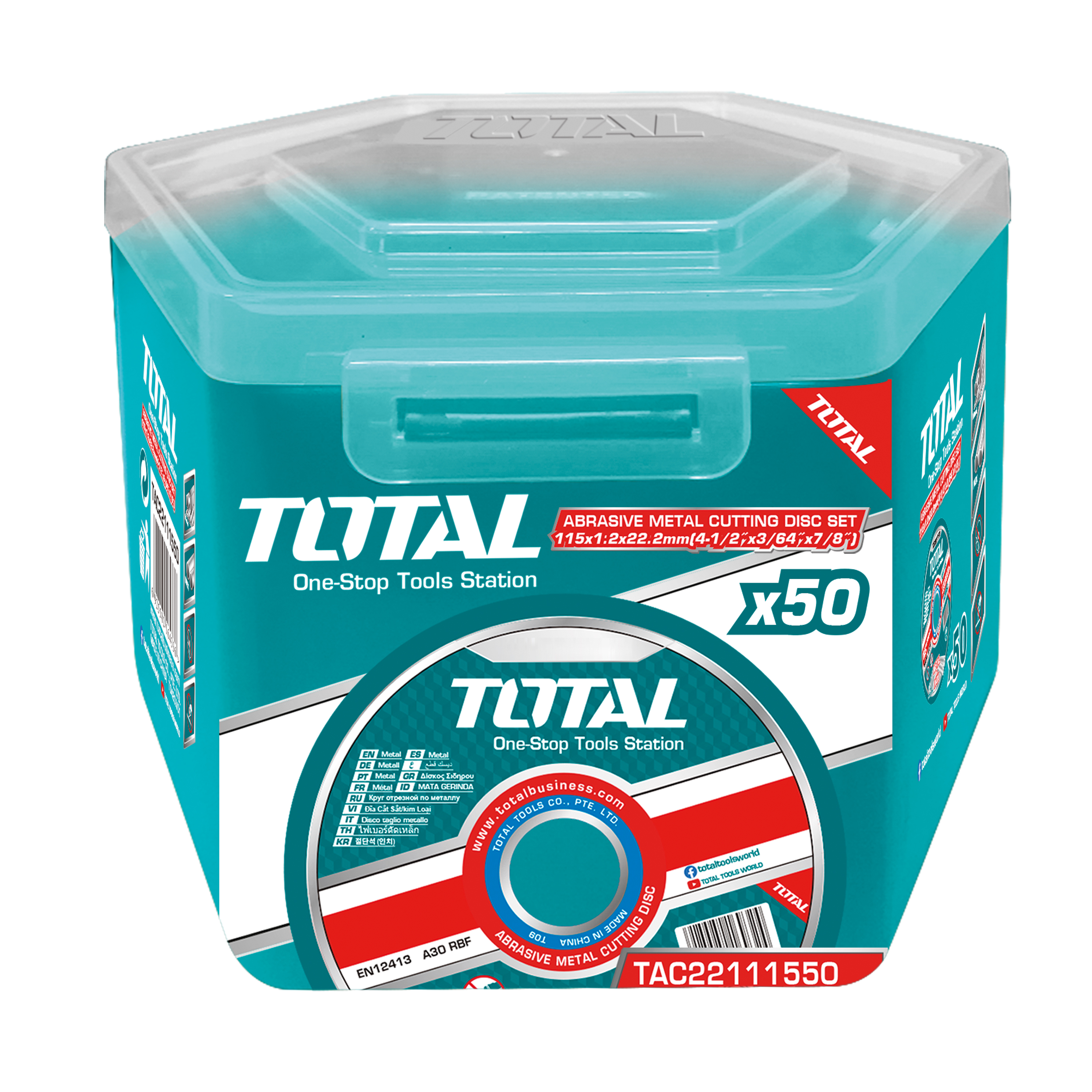 Caixa de 50 discos de corte TAC22111550 | Ø115 mm