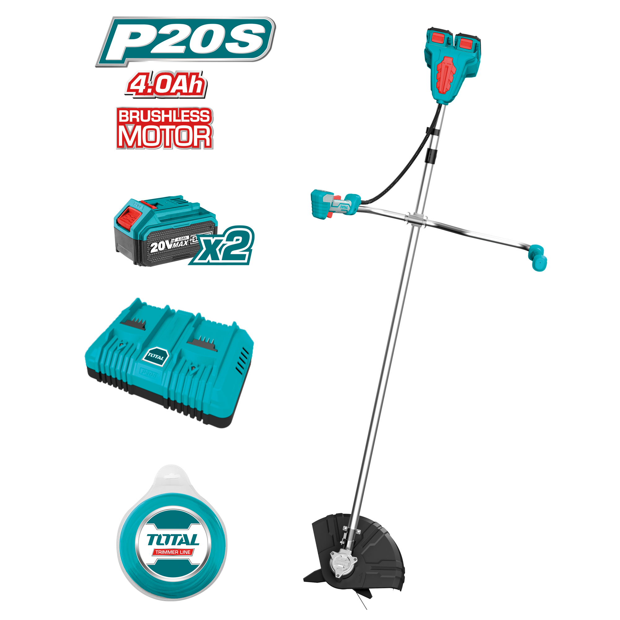 Roçadora brushless a bateria TSTLI202521 | 40 V