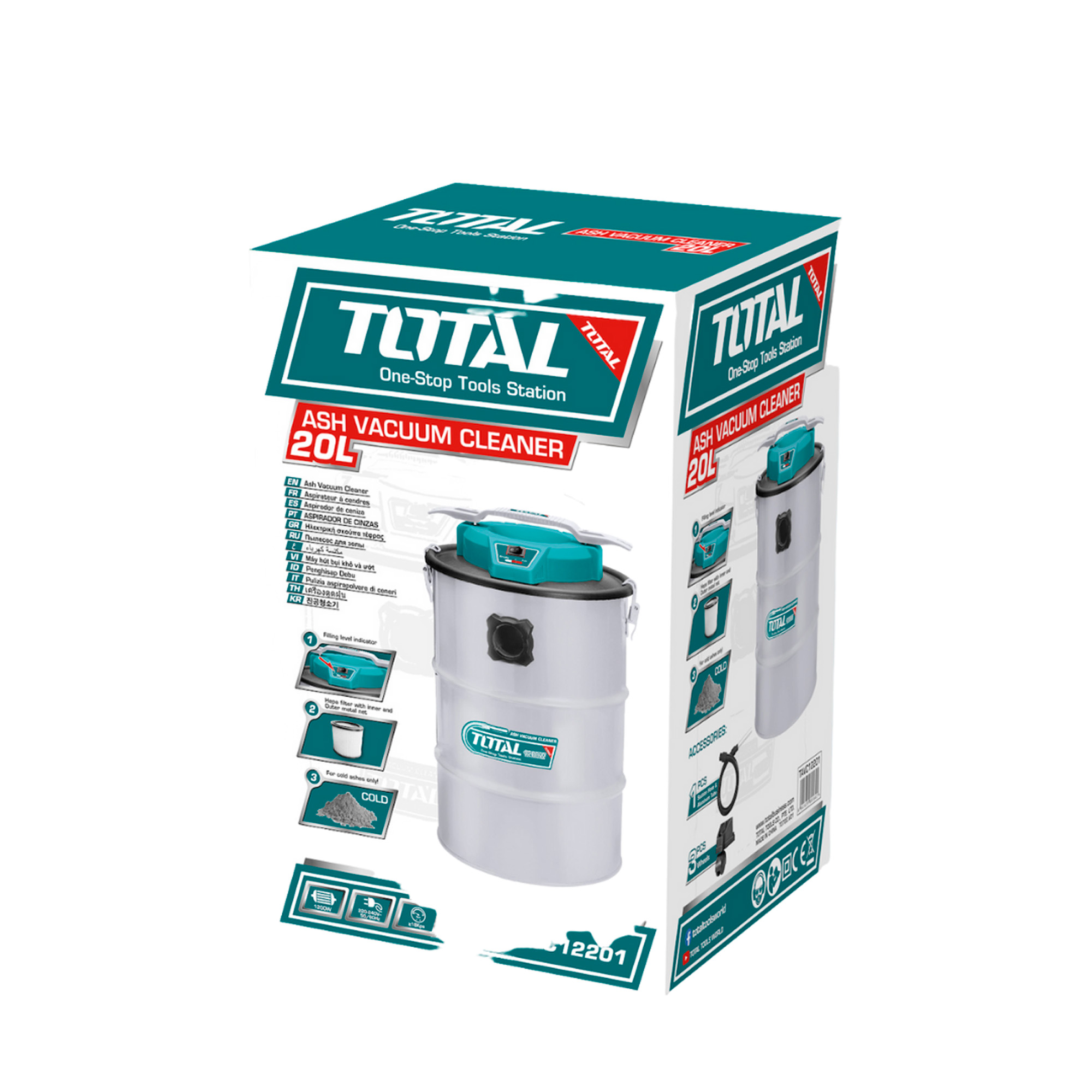 Aspirador de cinzas TAVC12201 | 1200 W - 20 l