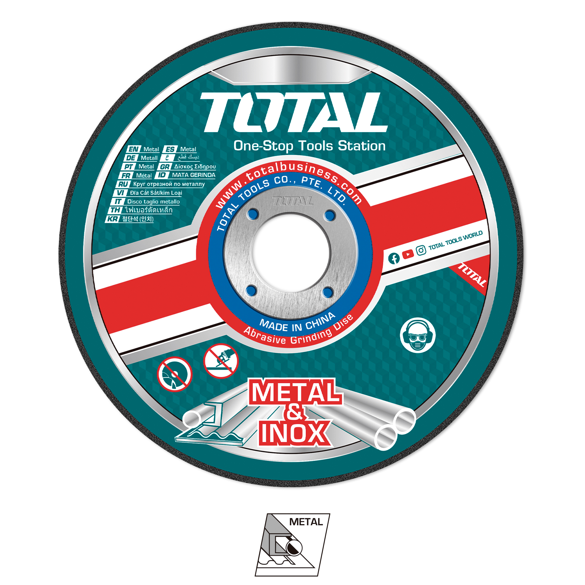 Caixa de 10 discos de corte TAC2211 | Ø115 mm