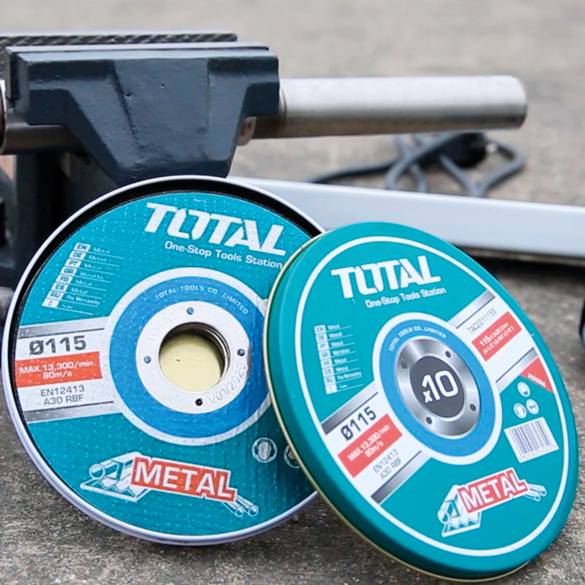Caixa de 10 discos de corte TAC2211 | Ø115 mm