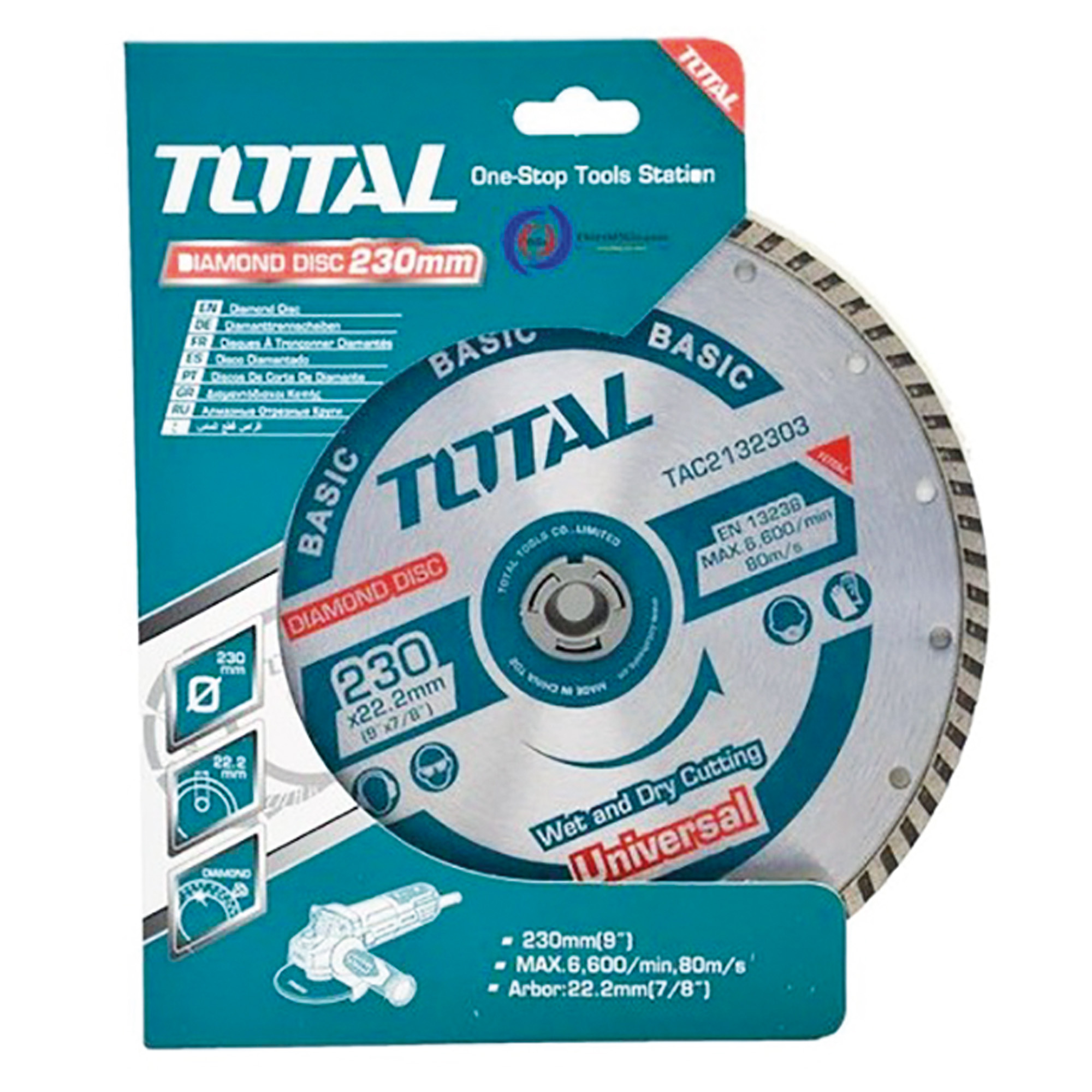 Disco diamante para tijolos e betão TAC213 | Ø230 mm | Diamante