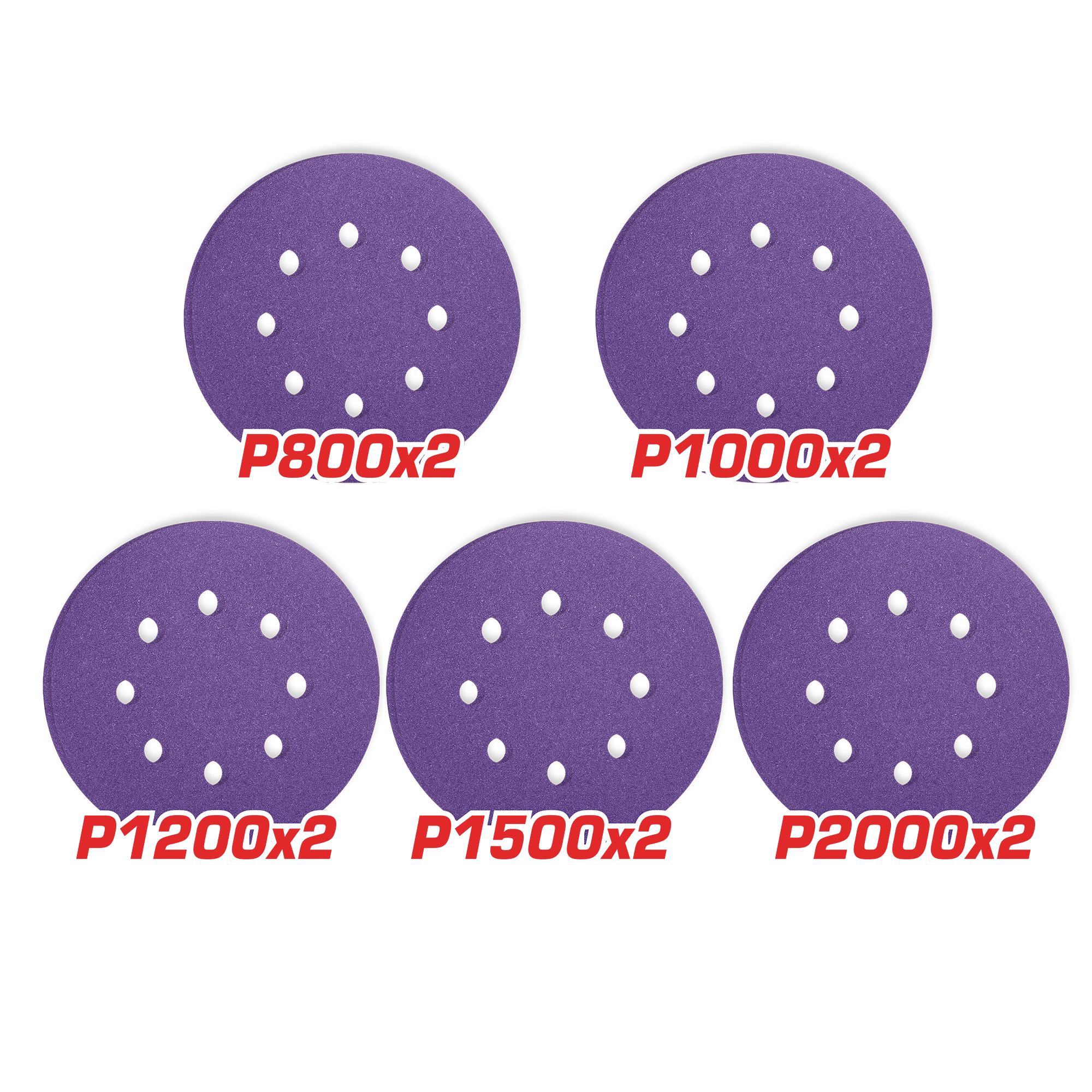 Jogo de folhas abrasivas redondas TAC73150101 | Ø150 mm