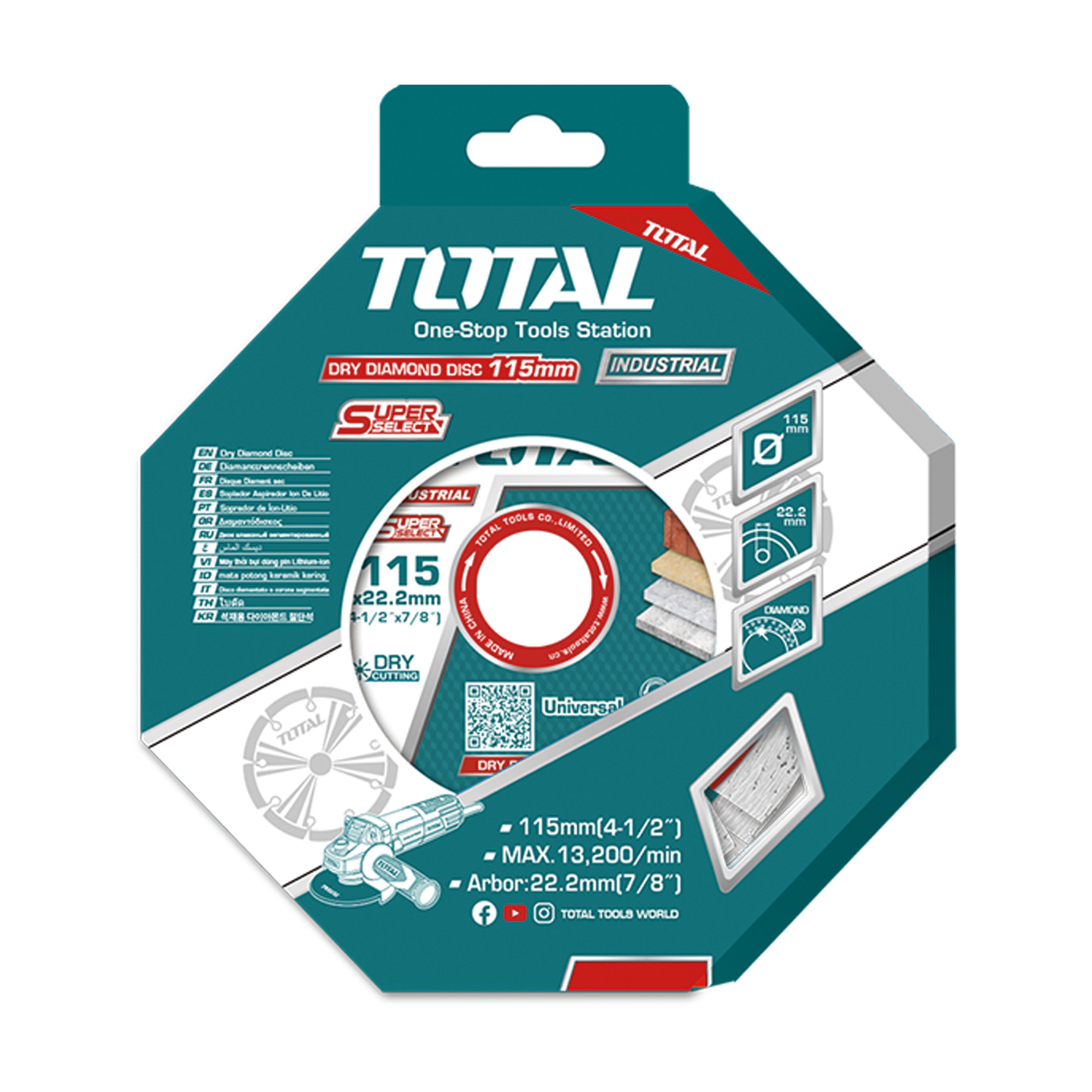 Disco diamantado para mármore e granito TAC21111512 | Ø115 mm | Diamante