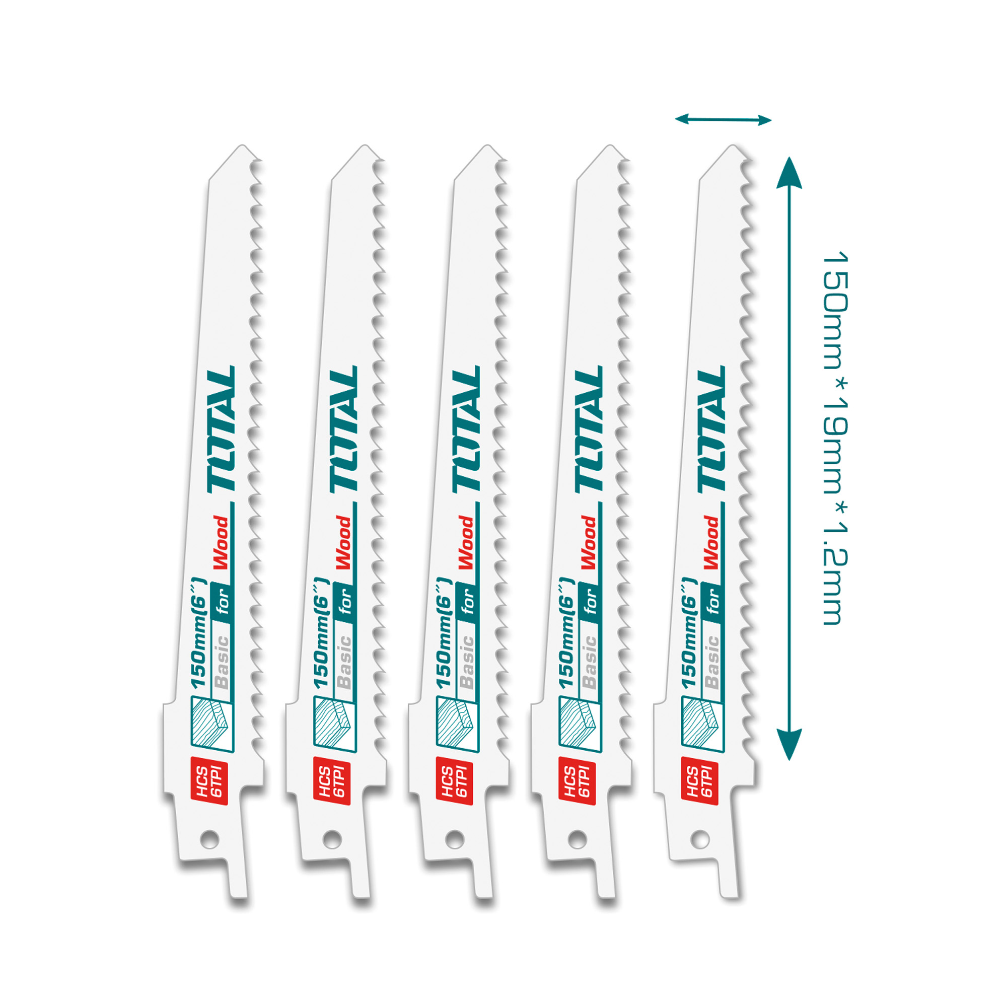 Lâminas de sabre TRSB611D | 150 x 19 x 1,2 mm