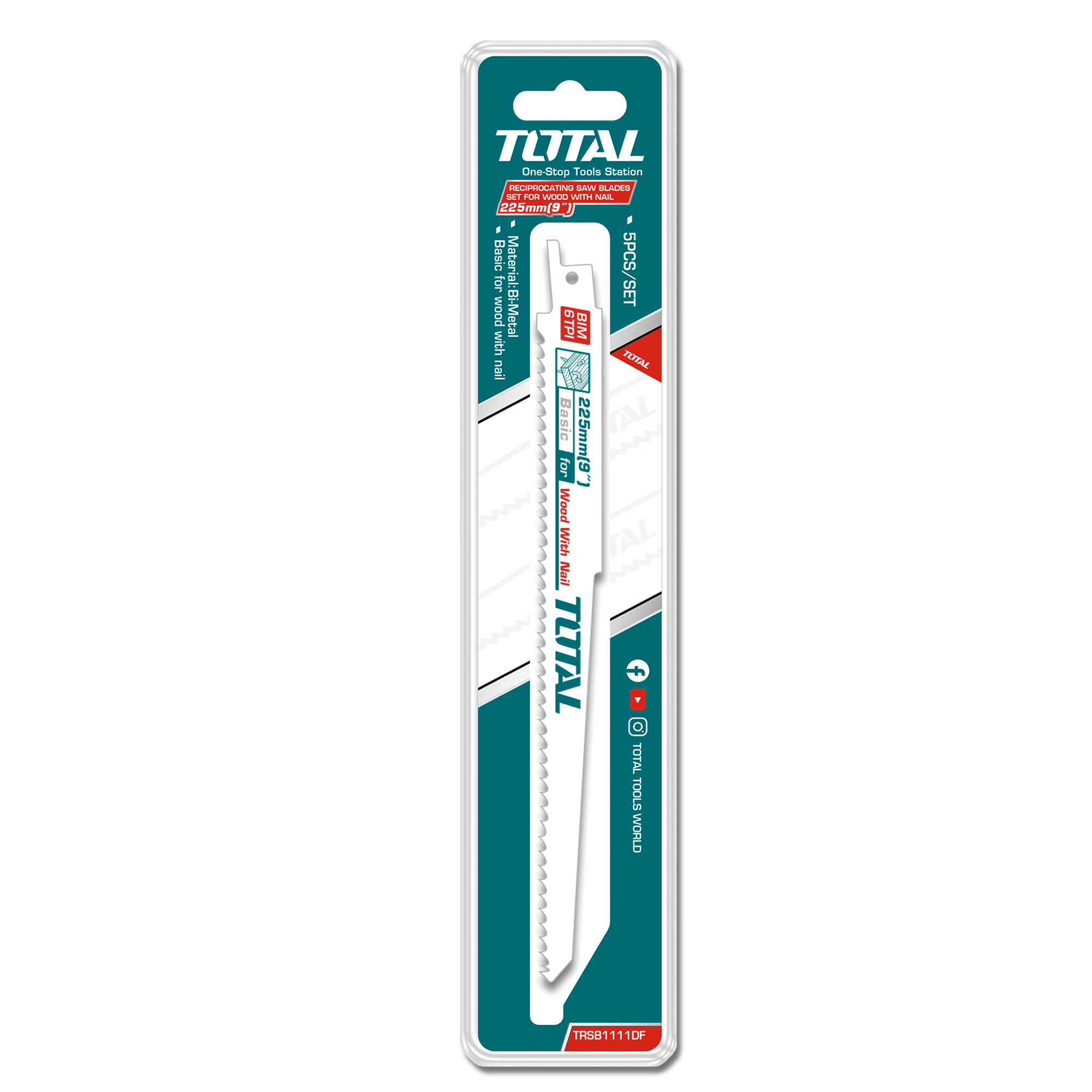 Lâminas de sabre TRSB1111DF | 225 x 19 x 1,2 mm