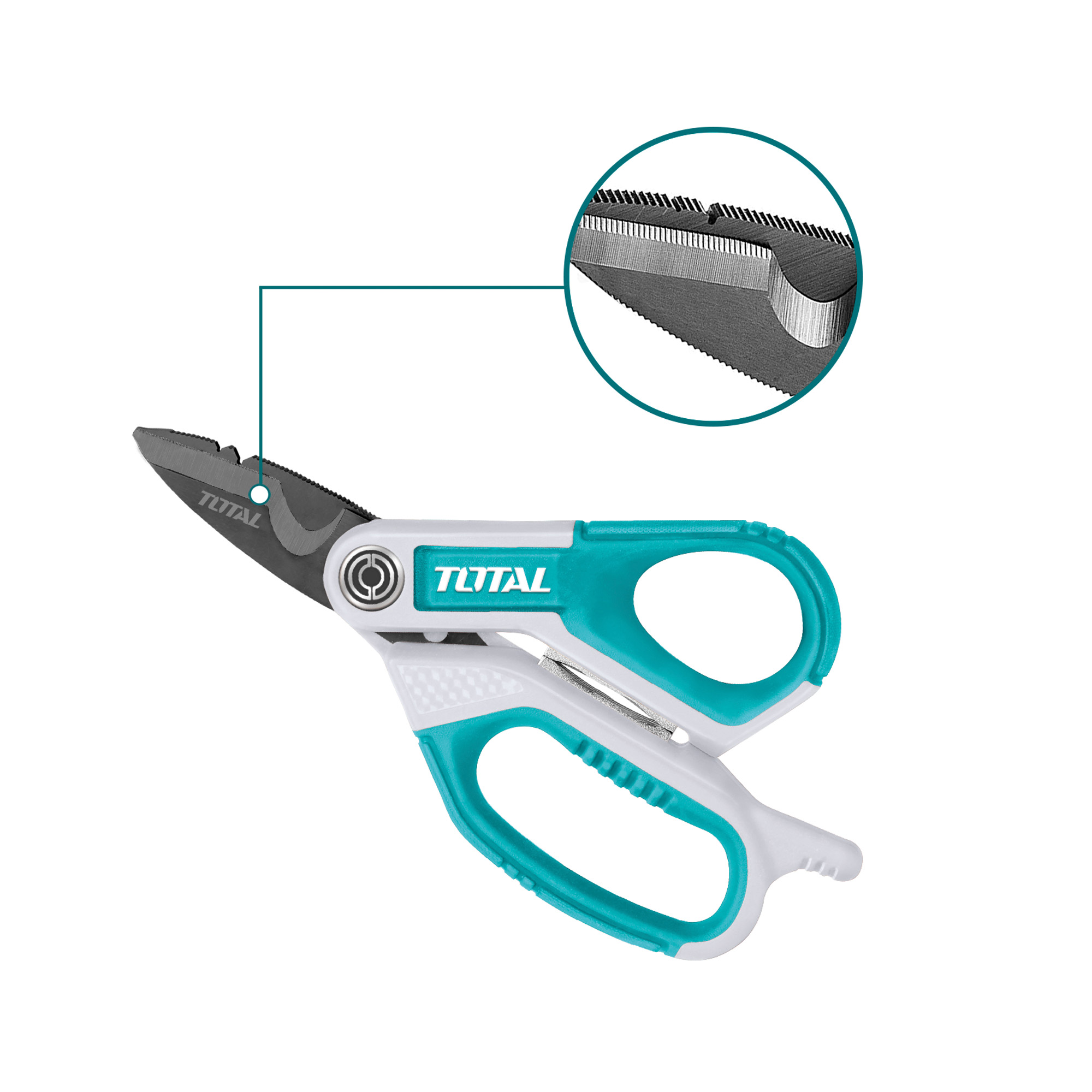 Tesoura de eletricista titânio THES051708 | 170 mm | Aço inoxidável
