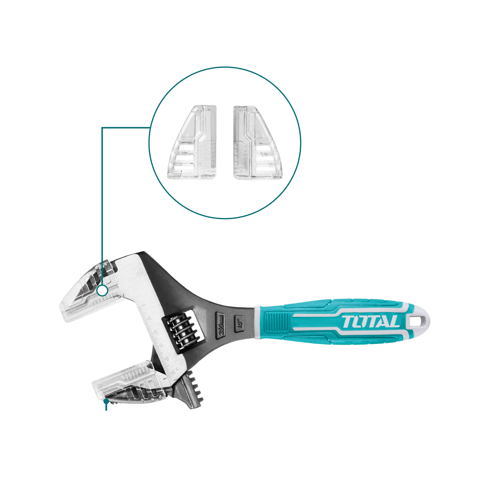 Chave inglesa com abertura adicional THT10210G | 250 mm