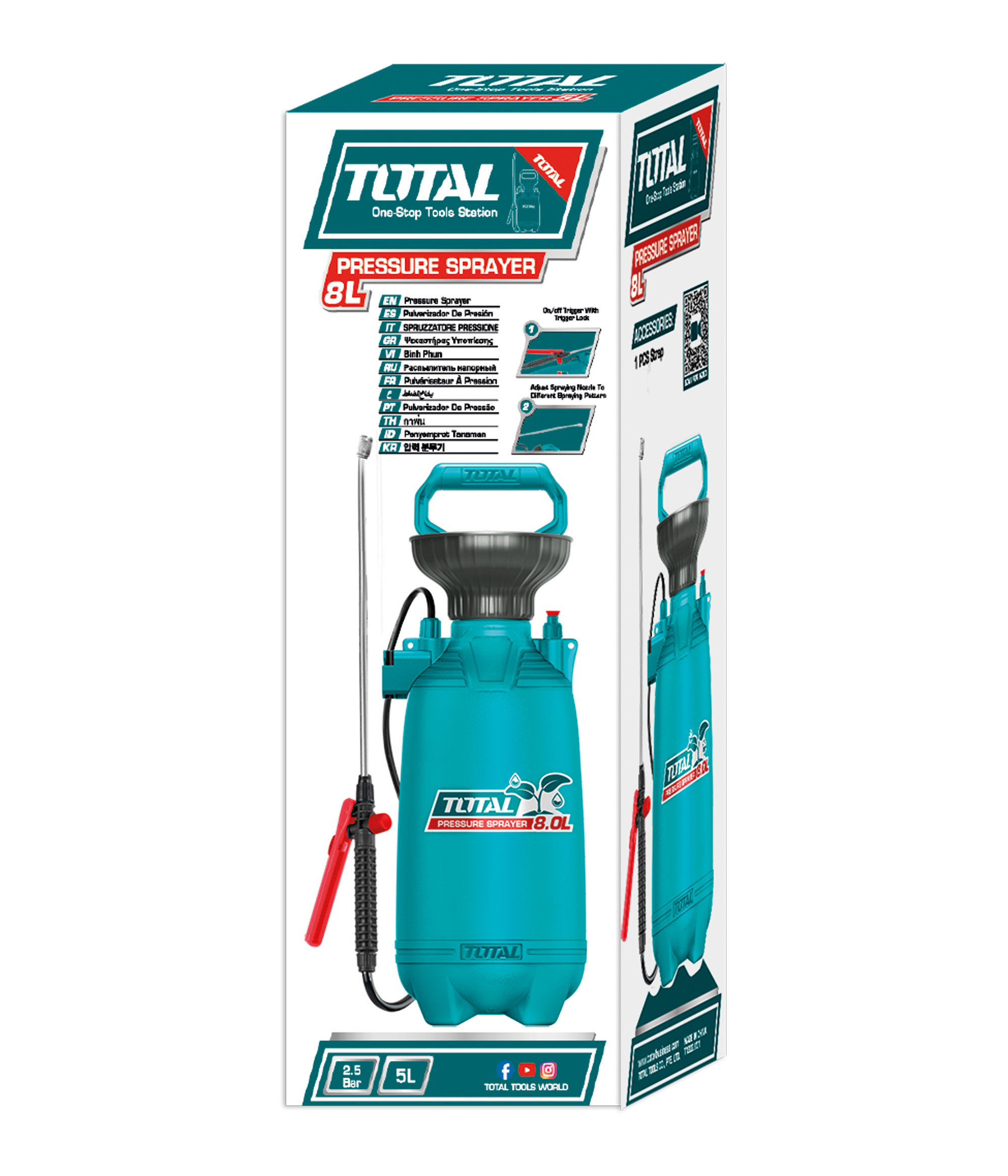 Pulverizador com lança THSPP30 | 8 l