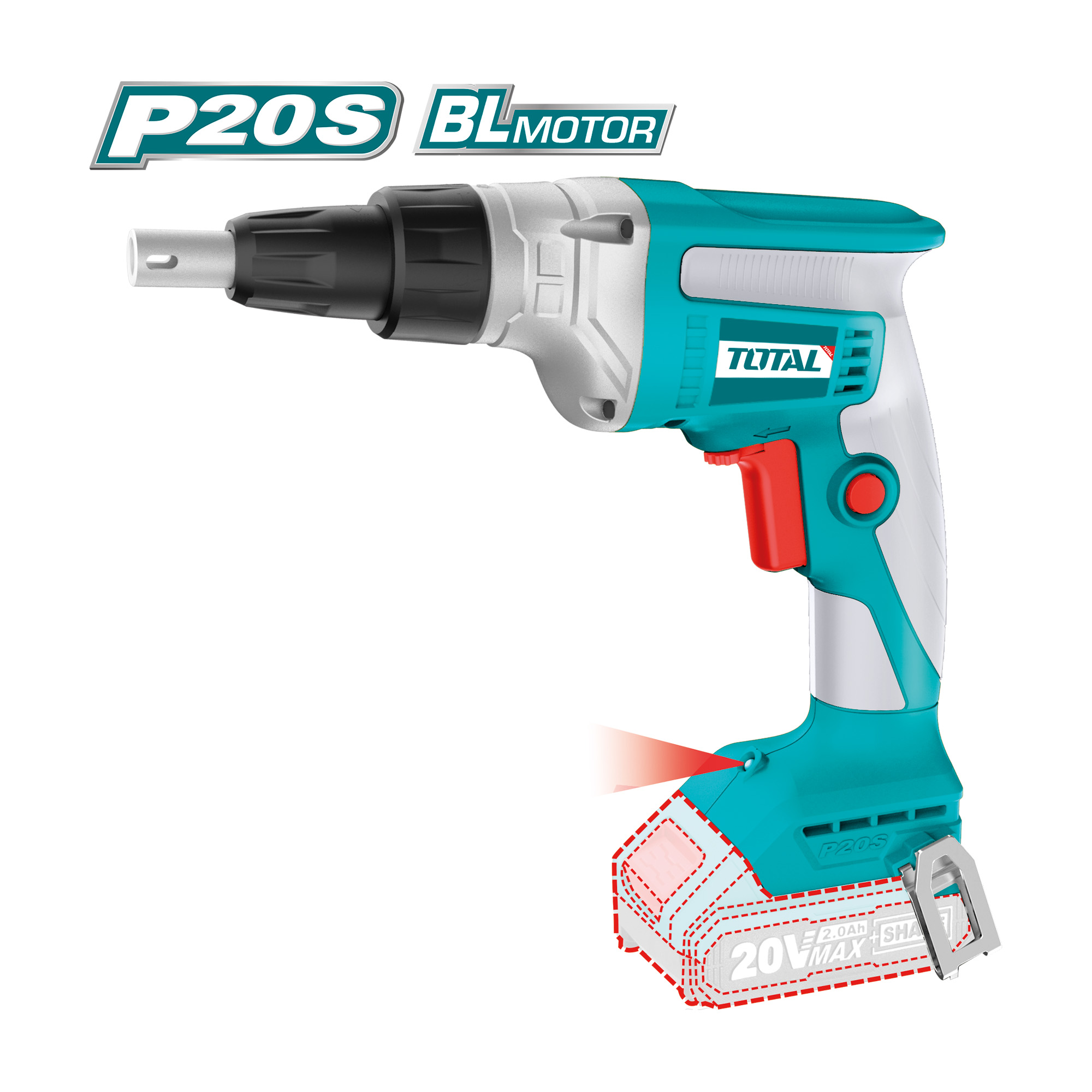 Aparafusadora para placas de gesso cartonado TDSLI2042006 | 20 V