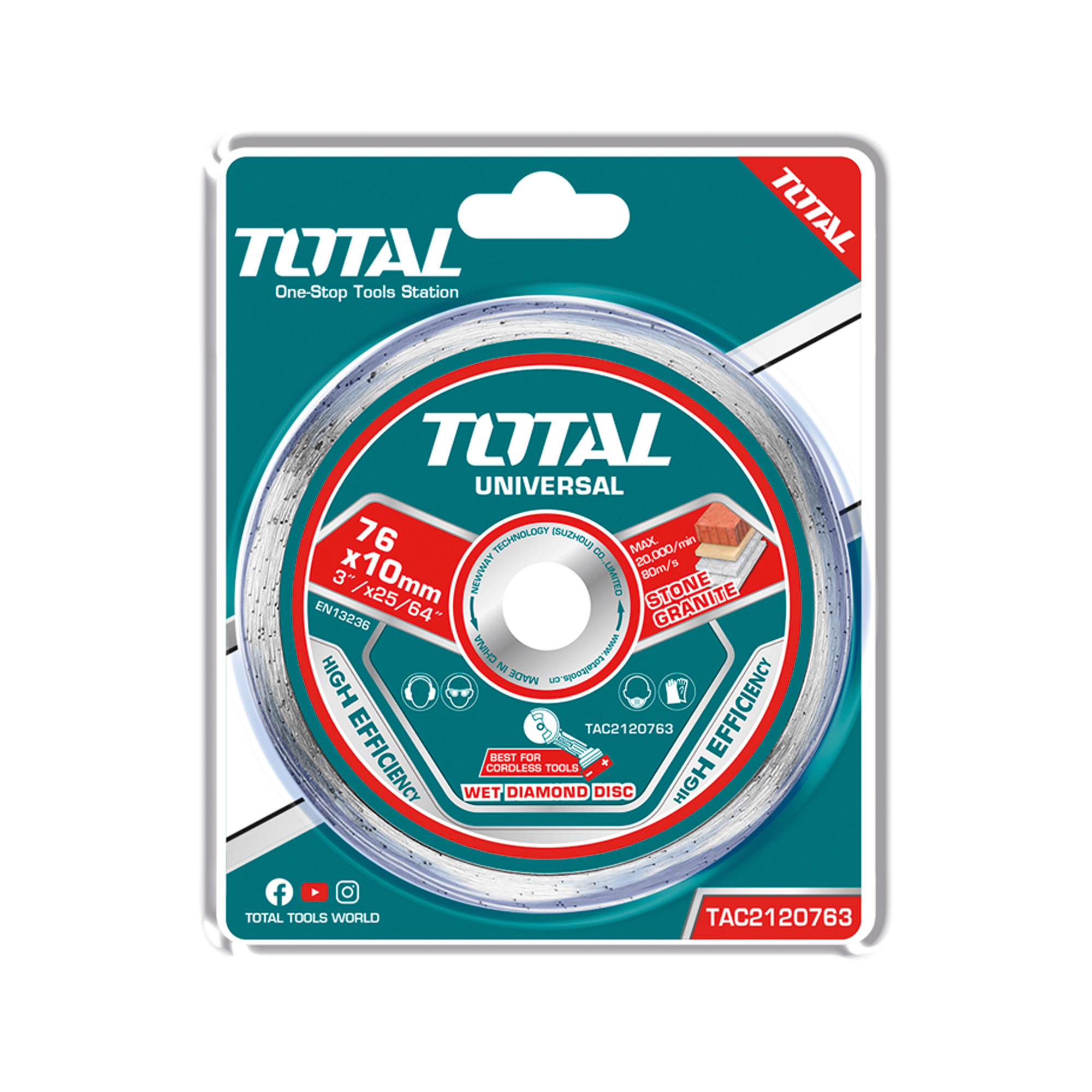 Disco diamantado para tijolos e betão TAC2120763 | 76 mm