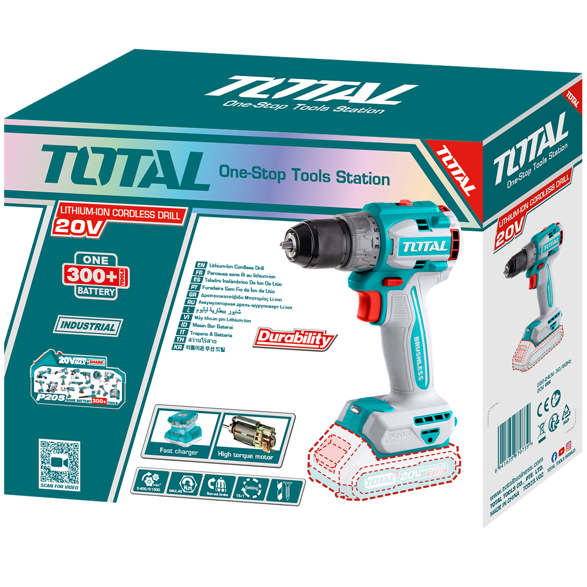 Berbequim aparafusadora brushless a bateria TDLI206021 | 20 V