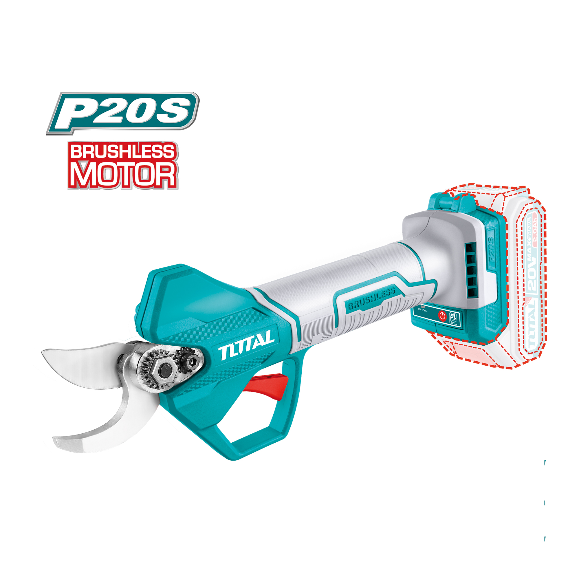 Tesoura de poda brushless a bateria TSSLI20258 | 20 V