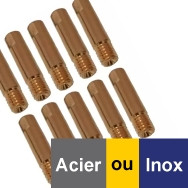 Tubos de contacto para fio de soldadura AÇO ou INOX