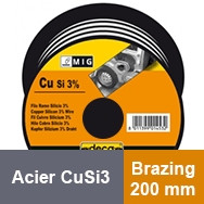 Bobina de fio de aço CuSi3 -Brazing – 200 mm