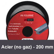 Bobine de fil fourré (sans gaz) diamètre 200 mm pour soudure ACIER